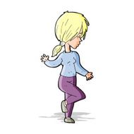 Cartoon Girl Dancing N14