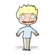 cartoon excited boy N76