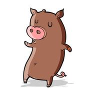 Funny cartoon pig N2