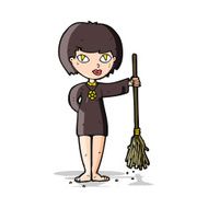 cartoon pretty witch girl N5