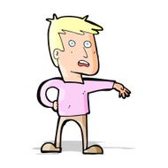 cartoon man making camp gesture N15