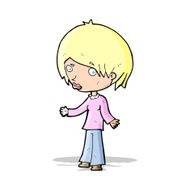cartoon confused woman N69