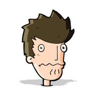 cartoon nervous man N80
