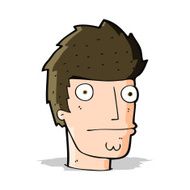 cartoon nervous man N81