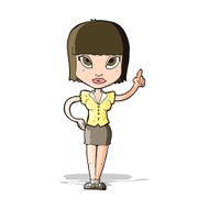 cartoon pretty girl with idea N14