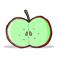 cartoon sliced apple N7