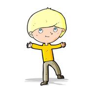 cartoon excited boy N77