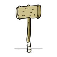 Cartoon Wooden Hammer N10