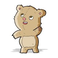 cartoon cute waving teddy bear N2