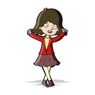 cartoon happy girl N52