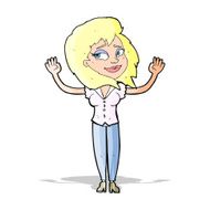 cartoon woman giving up N4