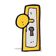 cartoon door knob N12
