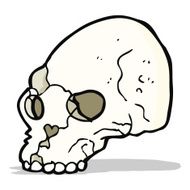 cartoon spooky skull N88