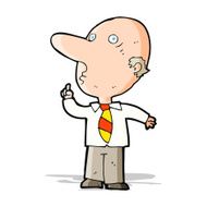 cartoon bald man asking question N5