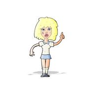 cartoon tough woman with idea N5