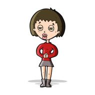 cartoon suspicious girl N6