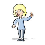 cartoon woman with idea N129