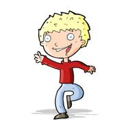 cartoon excited boy N78