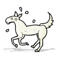 cartoon horse sweating N4
