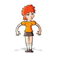 cartoon curious woman N32