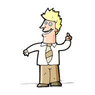 cartoon man with good idea N9