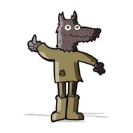 cartoon wolf man N27