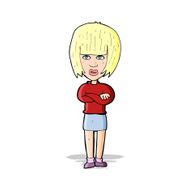 cartoon annoyed woman N94