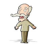 cartoon old man gasping in surprise N5