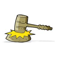 cartoon gavel banging N5