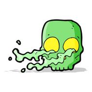 cartoon gross skull N14