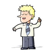 cartoon man with good idea N10