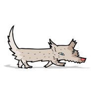 cartoon little wolf N56