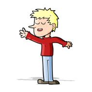 cartoon happy man reaching N5