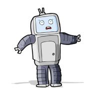cartoon funny robot N46