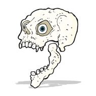 cartoon scary skull N14