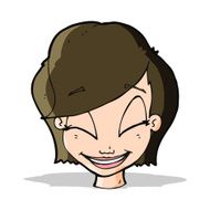cartoon pretty female face N43