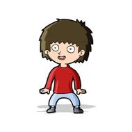 cartoon excited boy N79