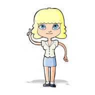 cartoon woman with idea N130
