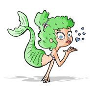cartoon pretty mermaid N19
