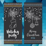Christmas party invitation Holiday card N17