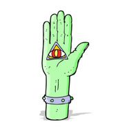 cartoon spooky hand symbol N5