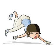 cartoon woman floating N5