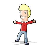 cartoon happy man N249