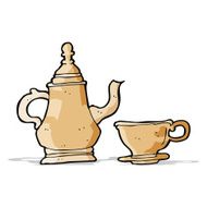 cartoon coffee pot and cup N7