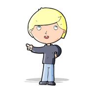 Cartoon Boy Pointing N15