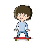 Cartoon Boy On Skateboard N12