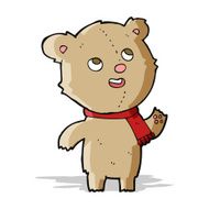 cartoon teddy bear wearing scarf N9