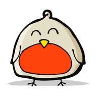 funny cartoon christmas robin N5
