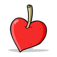 cartoon love heart apple N2