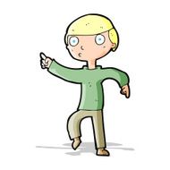 Cartoon Boy Pointing N16